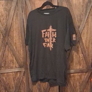 Black Faith Over Fear Short Sleeve Tee
